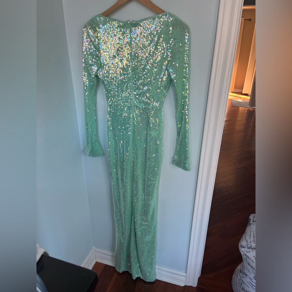 House of CB  Tatania
Seafoam Sequin Maxi Gown
USD $329 - Picture 15 of 16